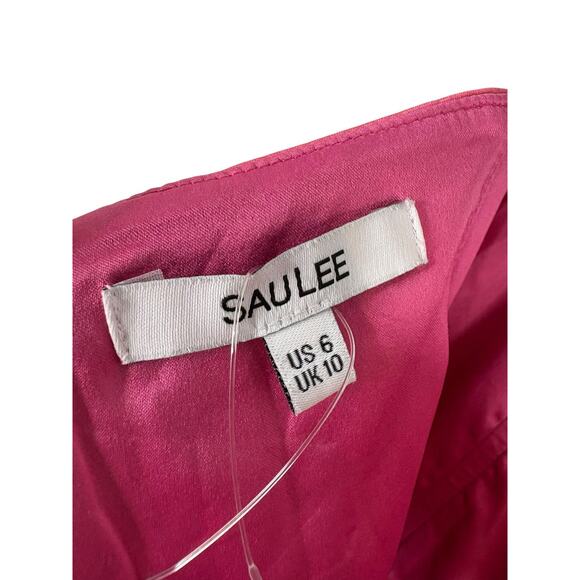 Sau Lee Sofia Maxi Dress Satin Floral Rose Sweetheart Party Prom Formal Sz 6 - Picture 8 of 10